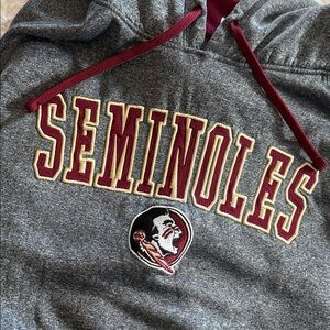 FSU Seminoles Gray and Burgundy Hoodie Medium